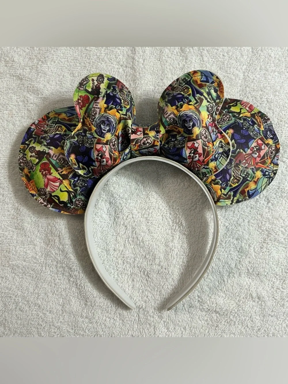 Disney Inspired Haunted Mansion & Villains Puffed Minnie Mouse Ears Headband
